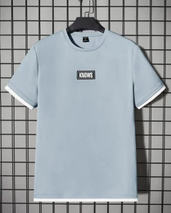 Manfinity Modomio Men Letter Graphic Contrast Trim Tee (free size)