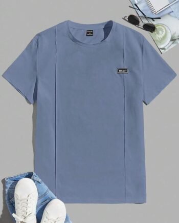 Manfinity ModaGents Men Letter Patched Seam Detail Tee (free size)
