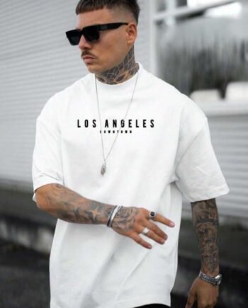 Men Letter Graphic Tee (free size)