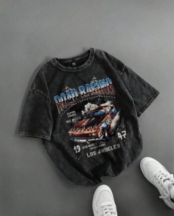 Manfinity LEGND Men Summer Casual Short Sleeve TShirt With Letter & Car Graphic Print, For Friends (free size)