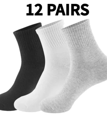 12 Pairs of Unisex Cotton Socks