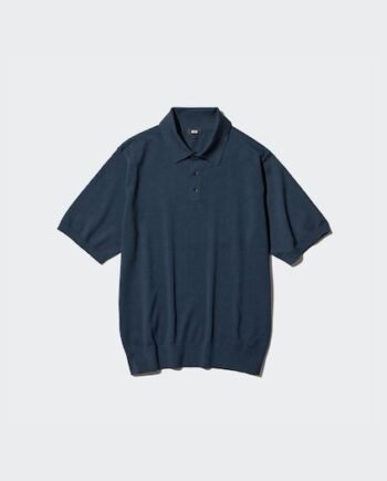 Washable Knitted Polo Sweater | Short Sleeve