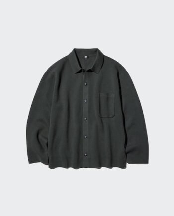 Milano Ribbed Shirt Collar Cardigan
