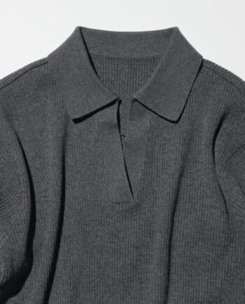 Washable Knit Ribbed Polo Sweater | Co-ord
